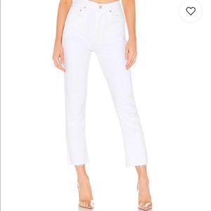 AGOLDE jean, Riley high rise straight crop in blurred. For sale on revolve